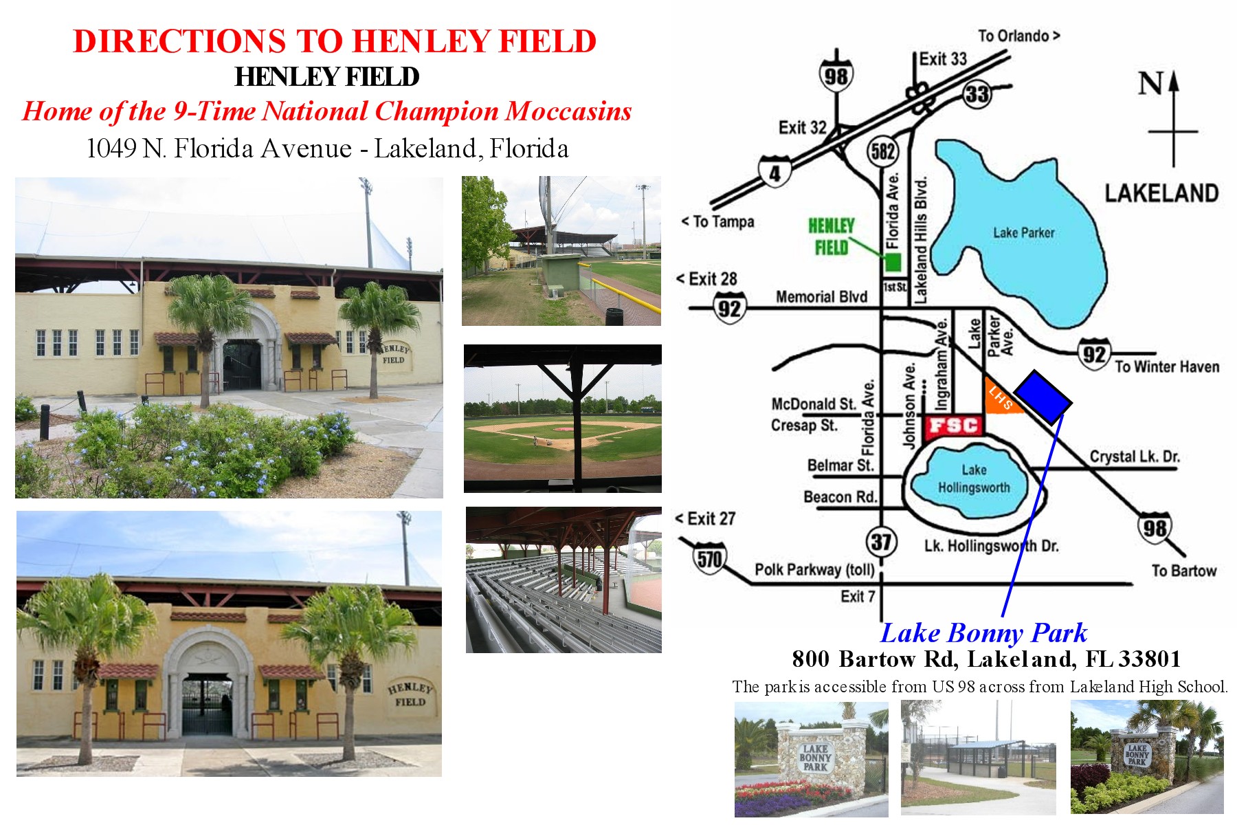 Henley Field and Lake Bonnie
